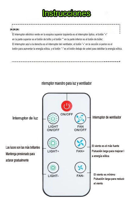 Foco Ventilador con Control