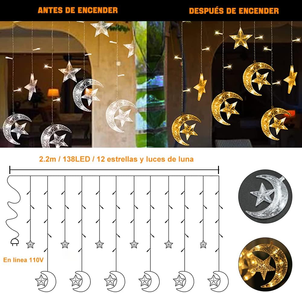 Cortina Navideña de Luces LED