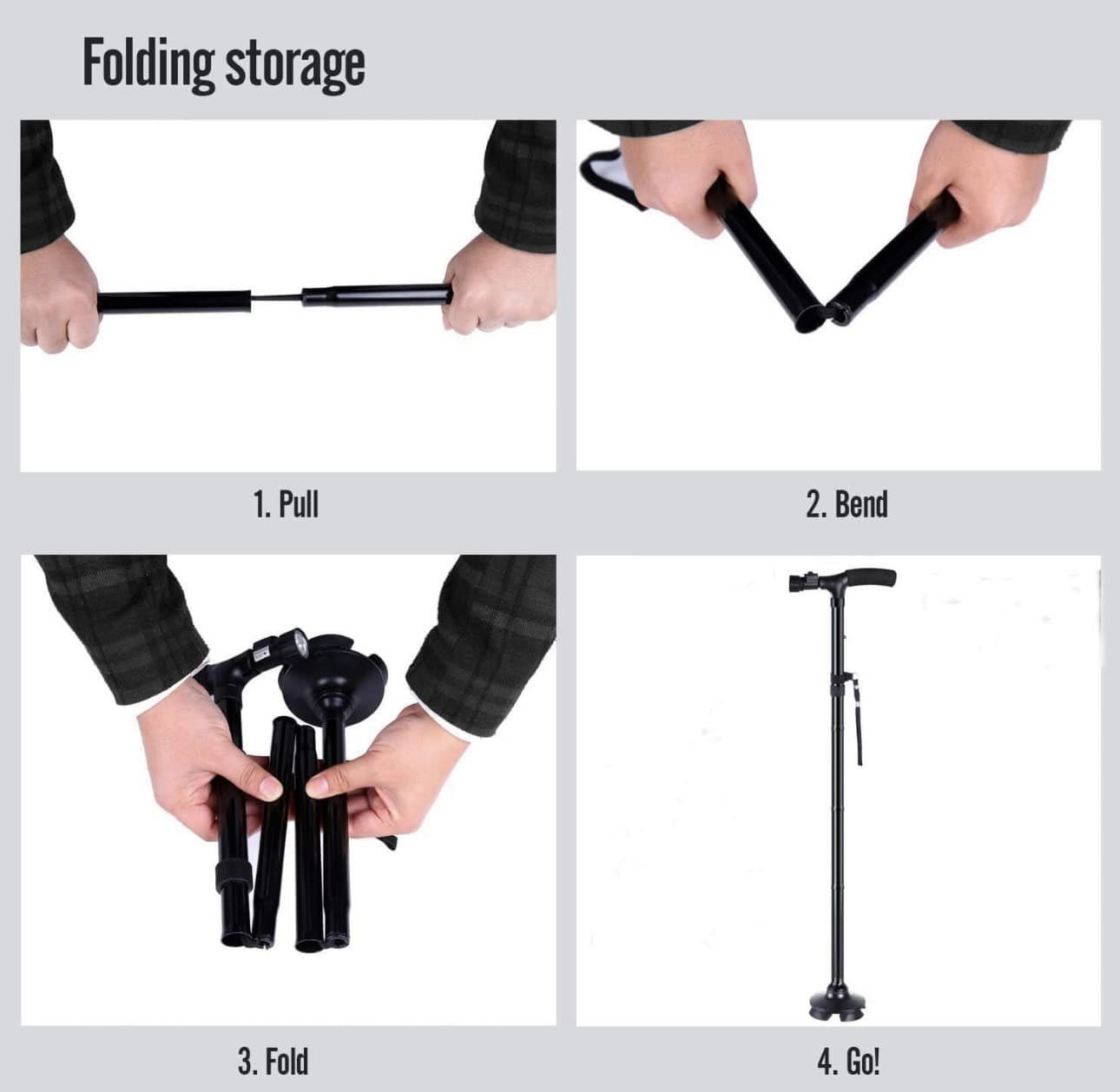 Bastón ortopédico con LED