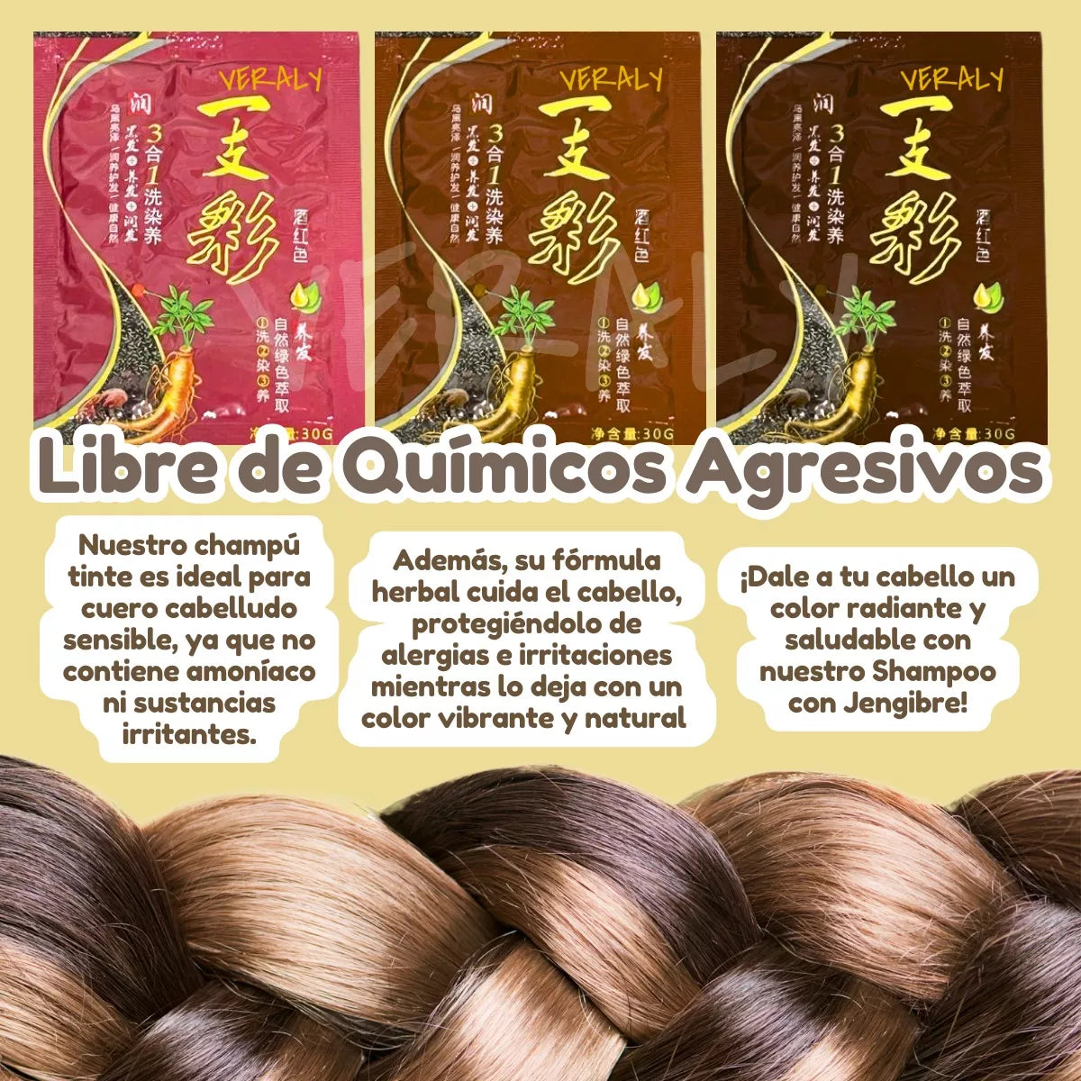 Shampoo de Tinte Instantáneo Cubre Canas