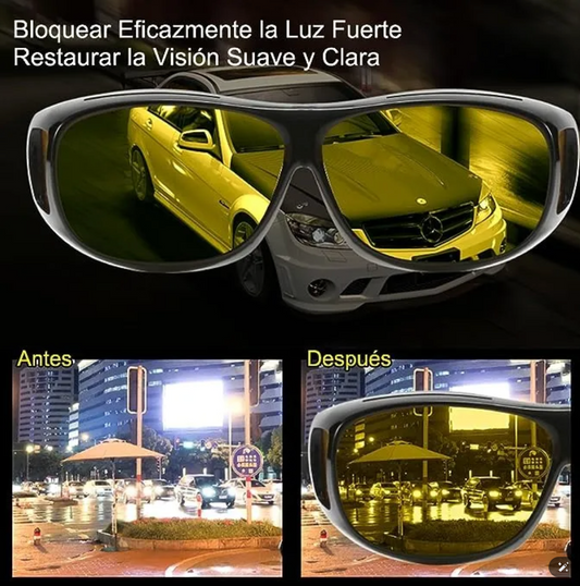 2 Lentes HD UV400 para Manejar de Noche Encima De Lentes Graduados