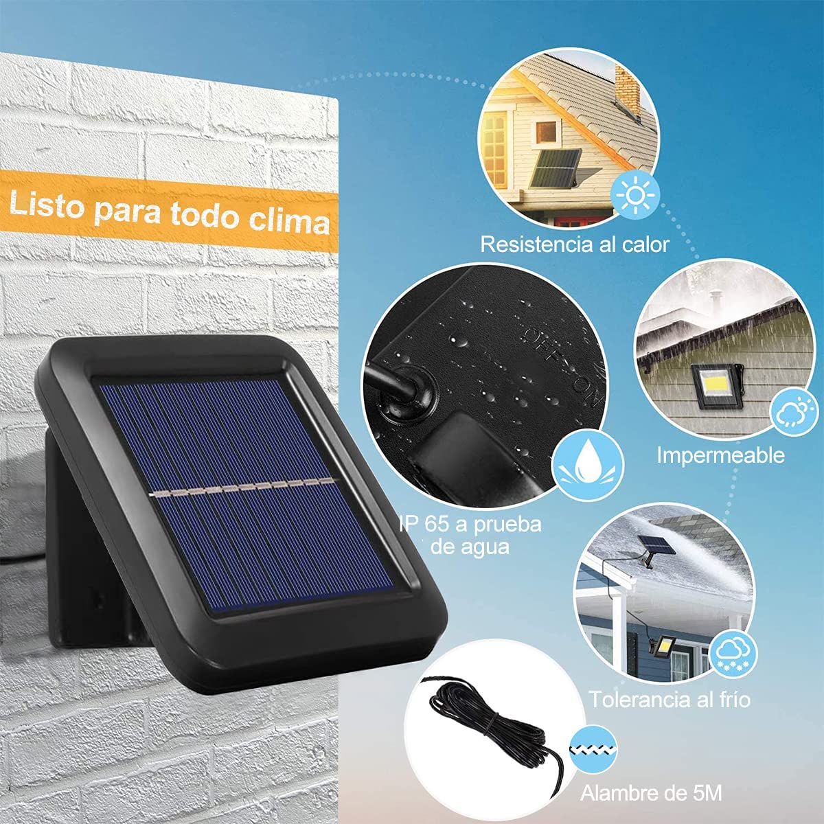 Lampara Solar Dividida 20W