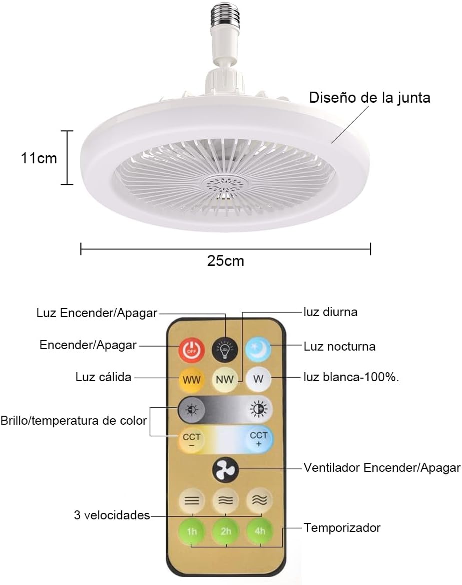 Foco Ventilador 360° 🌬️