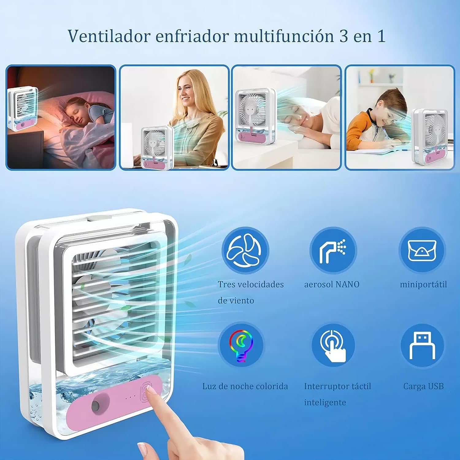 Mini Ventilador 3 en 1 💨