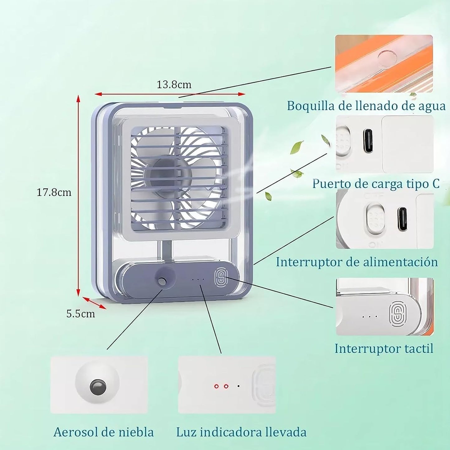 Mini Ventilador 3 en 1