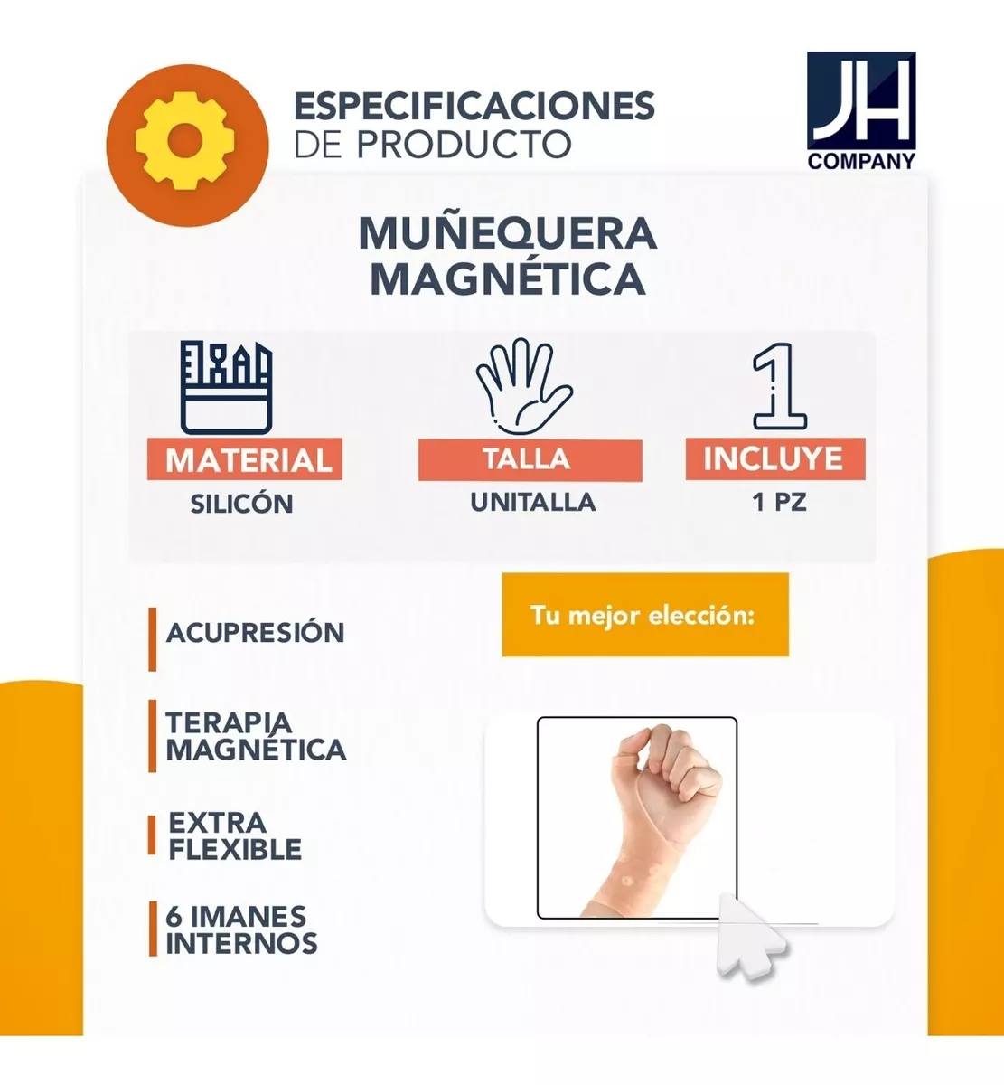Muñequera Magnética