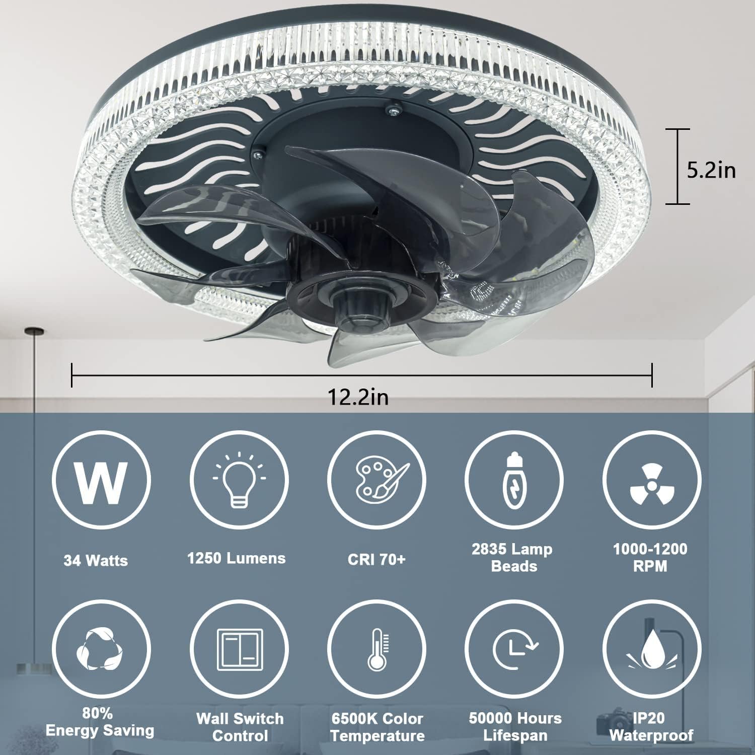 Foco Ventilador 10" (Sin Control)