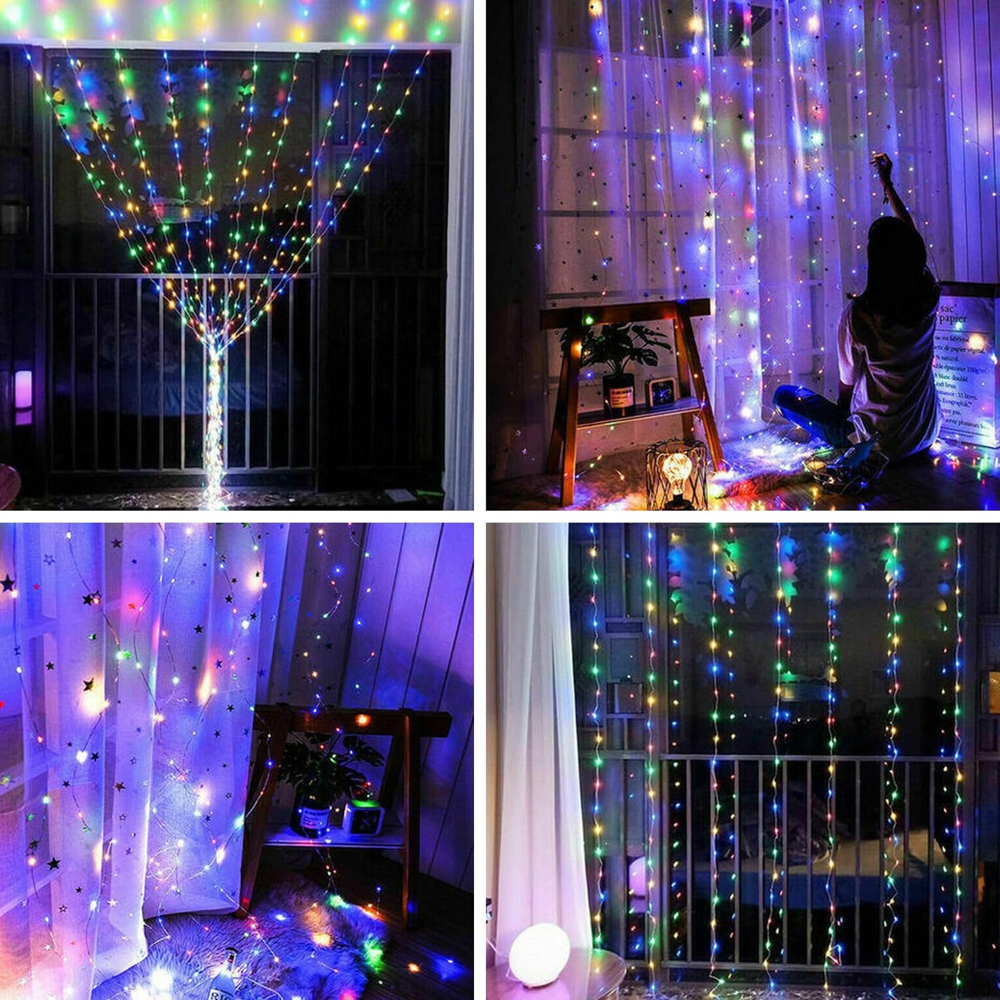 CORTINA DE LUZ LED 3X3MTS