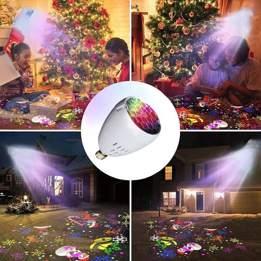 Foco de Luces Navideñas Giratorias