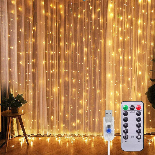 CORTINA DE LUZ LED 3X3MTS