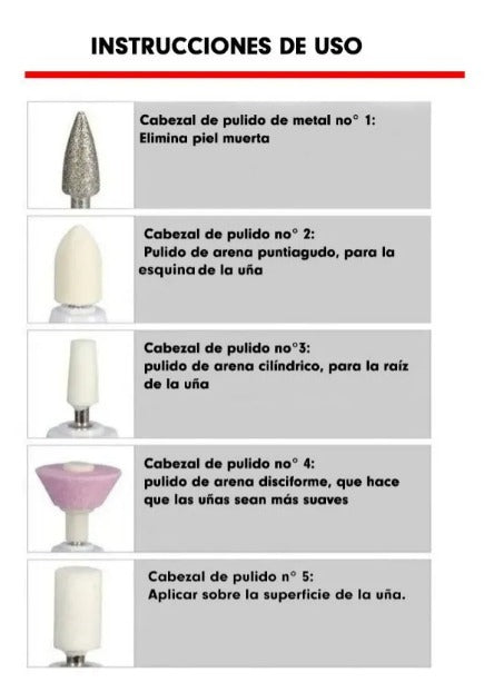 Pulidor de uñas recargable