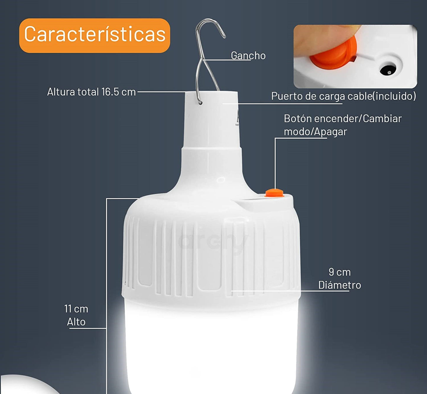 Foco Portátil de Emergencia - 21w